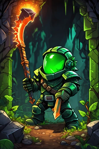 patrol,game illustration,alien warrior,aa,stone background,aaa,bot icon,growth icon,iron mask hero,android game,adventurer,waldmeister,background ivy,miner,defense,druid grove,green aurora,torchlight,druid stone,fantasy warrior,Illustration,Realistic Fantasy,Realistic Fantasy 46