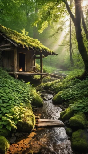 japan landscape,house in the forest,beautiful japan,green forest,japan garden,ryokan,green landscape,fairytale forest,home landscape,japanese architecture,germany forest,forest landscape,fairy forest,green living,summer cottage,south korea,forest floor,kyoto,nature landscape,fairy village,Photography,General,Realistic