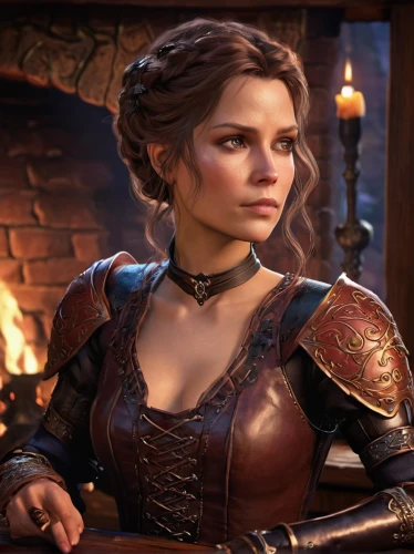 massively multiplayer online role-playing game,piper,celtic queen,witcher,steampunk,bodice,female warrior,vanessa (butterfly),a charming woman,cinderella,barmaid,elza,lara,eufiliya,cg artwork,game illustration,rosa ' amber cover,fantasy woman,musketeer,swordswoman,Illustration,Realistic Fantasy,Realistic Fantasy 37