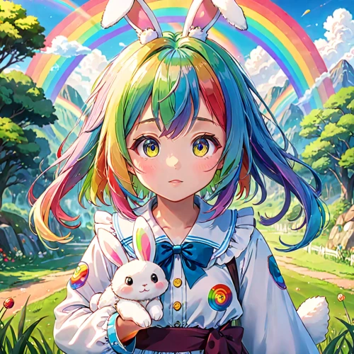 rainbow rabbit,rainbow background,rainbow unicorn,rainbow pencil background,unicorn and rainbow,nyan,unicorn background,rainbow,rainbow butterflies,rainbow colors,rainbow and stars,hatsune miku,colorful heart,colors rainbow,rainbow pattern,rainbow tags,raimbow,colorful background,rainbow clouds,unicorn art,Anime,Anime,Traditional