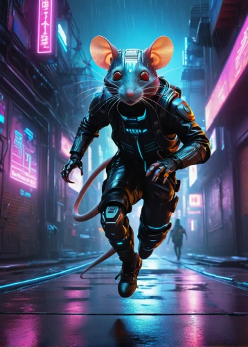 color rat,cyberpunk,year of the rat,rat,rat na,rataplan,mouse,mute,computer mouse,mice,electro,jerboa,musical rodent,minotaur,enforcer,tau,4k wallpaper,dumbo,electric donkey,cyber,Photography,Black and white photography,Black and White Photography 05