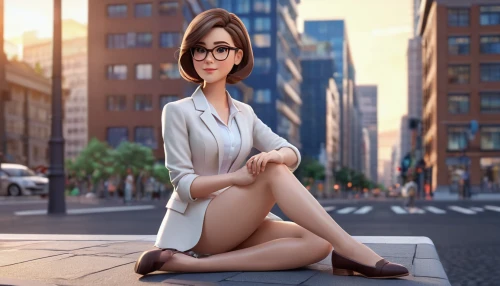 bussiness woman,businesswoman,sprint woman,business woman,anime 3d,animated cartoon,woman sitting,city ​​portrait,women fashion,white-collar worker,3d rendering,girl sitting,female model,digital compositing,image manipulation,business girl,fashion vector,3d model,photoshop manipulation,3d rendered,Unique,3D,3D Character