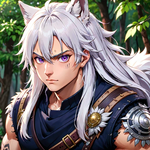 gray wolf,monsoon banner,silver fox,wolf,howl,constellation wolf,merlin,european wolf,cat warrior,wolf bob,leo,kitsune,gray kitty,howling wolf,heterochromia,forest king lion,portrait background,male character,gray cat,easter banner,Anime,Anime,Traditional