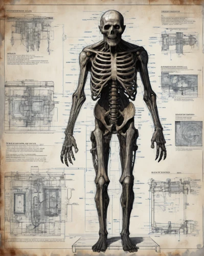 skeletal structure,the human body,vintage skeleton,skeletal,human body anatomy,human anatomy,skeleton,anatomical,human skeleton,x-ray,human body,anatomy,medical radiography,xray,radiography,autopsy,paraxerus,old human,medical imaging,primitive man,Unique,Design,Blueprint