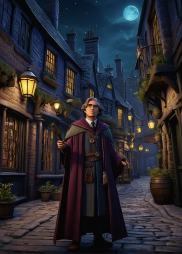town crier,hogwarts,hamelin,medieval street,wizard,the pied piper of hamelin,magistrate,lamplighter,the wizard,imperial coat,magical adventure,apothecary,count,night watch,knight village,the cobbled streets,wand,magus,bard,medieval town,Illustration,Black and White,Black and White 18
