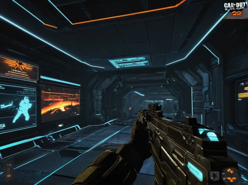 screenshot,shooter game,crosshair,first person,graphics,screens,asterales,hud,laser guns,spacewalk,surival games 2,laser tag,velocity,vector w8,rendering,core shadow eclipse,zero gravity,if not for the glitches,spaceship space,javelin,Illustration,Black and White,Black and White 02