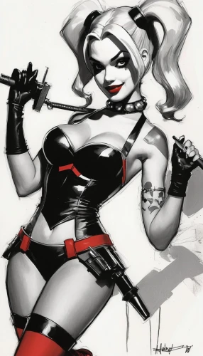 harley quinn,harley,femme fatale,bad girl,cruella de ville,black widow,cruella,huntress,widow,vampire woman,valentine pin up,vampire lady,queen of hearts,red lipstick,poison,barb wire,rockabella,pin ups,bad girls,madonna,Conceptual Art,Fantasy,Fantasy 10