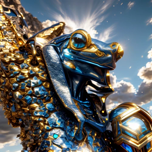 dark blue and gold,garuda,scales of justice,sea god,golden mask,golden dragon,knight armor,skylander giants,skylanders,horus,3d fantasy,foil and gold,golden crown,golden frame,golden scale,gold chalice,gold mask,armor,armored,poseidon god face