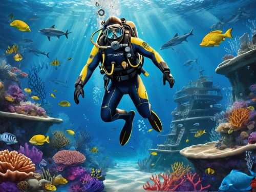 scuba,scuba diving,underwater background,aquanaut,underwater diving,divemaster,reef tank,marine tank,aquarium,underwater world,under sea,lemon doctor fish,amphiprion,under the sea,coral reef,dive computer,diver,deep sea diving,underwater sports,acquarium,Unique,Design,Blueprint