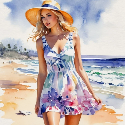 watercolor women accessory,watercolor blue,watercolor painting,watercolor background,watercolor,watercolor paint,fashion illustration,watercolor pin up,fashion vector,floral dress,beach background,watercolor floral background,water colors,watercolor pencils,watercolors,boho art,watercolor paint strokes,water color,fabric painting,photo painting,Illustration,Paper based,Paper Based 25