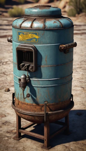 fallout4,fuel tank,rust truck,cookie jar,tin stove,canister,oil tank,water tank,fresh fallout,chemical container,beer keg,gun turret,metal rust,fallout,gas tank,waste container,courier box,cooking pot,keg,metal tanks,Illustration,Retro,Retro 11