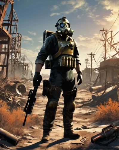 fallout4,fallout,fresh fallout,wasteland,post apocalyptic,respirator,respirators,apocalyptic,post-apocalyptic landscape,gas mask,sledge,detonator,district 9,hazmat suit,atomic age,radiation,lost in war,erbore,eod,post-apocalypse,Illustration,Black and White,Black and White 07