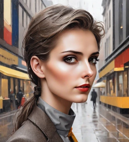 world digital painting,women's cosmetics,city ​​portrait,art deco woman,airbrushed,photoshop manipulation,female model,chignon,vintage makeup,portrait photographers,female beauty,retouching,fashion vector,makeup artist,romantic portrait,woman face,beauty face skin,model beauty,natural cosmetic,image manipulation,Digital Art,Poster