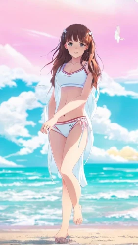 beach background,summer background,beach scenery,tankini,euphonium,summer swimsuit,pink beach,pile,beach sports,honmei choco,miku maekawa,sakura background,mikuru asahina,aloha,clean background,anime 3d,llenn,saona,summer day,beautiful beach,Common,Common,Japanese Manga