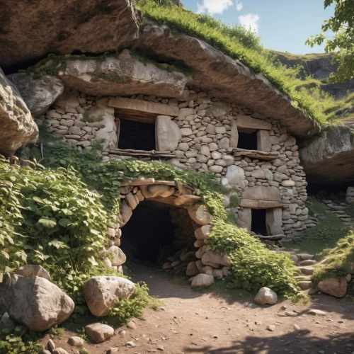 stone oven,ancient house,cave church,mountain settlement,tuff stone dwellings,alpine village,ancient buildings,cliff dwelling,stone houses,cave,vaulted cellar,ancient building,stone house,ancient city,render,development concept,house in mountains,dolmen,wukoki puebloan ruin,neolithic,Photography,General,Realistic