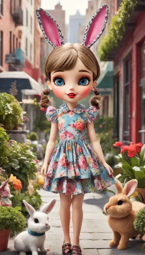 cute cartoon character,little girl fairy,child fairy,doll dress,lilo,little girl in pink dress,fashion doll,a girl in a dress,flower fairy,little bunny,3d fantasy,agnes,easter theme,pixie-bob,rosa ' the fairy,fairy tale character,girl in flowers,clay doll,cute cartoon image,fashion girl,Photography,Cinematic