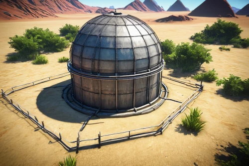 solar cell base,terraforming,moon base alpha-1,planetarium,water tank,observatory,round hut,animal containment facility,desert planet,telescopes,storage tank,granite dome,round house,musical dome,biome,bee-dome,area 51,arid land,helipad,metal tanks,Art,Artistic Painting,Artistic Painting 33