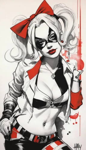 harley quinn,harley,femme fatale,cruella,cruella de ville,huntress,bad girl,red hood,peppermint,marylyn monroe - female,red lipstick,red lips,birds of prey,christmas pin up girl,awesome arrow,lady medic,valentine pin up,deadly nightshade,pin up christmas girl,widow,Conceptual Art,Fantasy,Fantasy 10