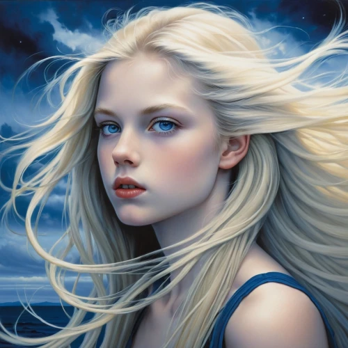 mystical portrait of a girl,fantasy portrait,little girl in wind,fantasy art,blond girl,blue moon rose,girl portrait,the blonde in the river,world digital painting,portrait of a girl,the wind from the sea,blue eyes,blonde girl,digital painting,the snow queen,fantasy picture,white rose snow queen,eglantine,sky rose,azure,Conceptual Art,Fantasy,Fantasy 29