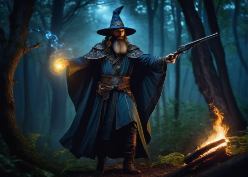 wizard,the wizard,fantasy picture,dodge warlock,magus,wizards,fantasy art,mage,the wanderer,fantasy portrait,quarterstaff,summoner,gandalf,digital compositing,magical adventure,magistrate,witch broom,magic grimoire,witch's hat icon,cg artwork,Art,Classical Oil Painting,Classical Oil Painting 36