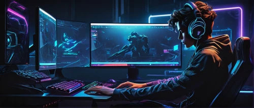 cyber,cyberpunk,lan,computer room,man with a computer,mute,computer,pc,computer addiction,computer freak,computer art,operator,computer game,cyber crime,cyber glasses,cyberspace,would a background,coder,monitors,compute,Unique,Design,Sticker