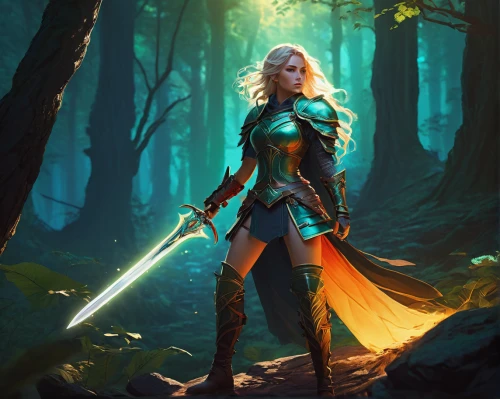 female warrior,swordswoman,fantasy warrior,heroic fantasy,warrior woman,fantasy picture,fantasy art,druid,cg artwork,sorceress,fantasy portrait,fantasy woman,defense,huntress,the enchantress,elven,aa,dark elf,sci fiction illustration,paladin,Illustration,Paper based,Paper Based 19