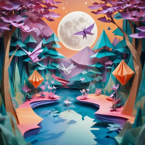 fairy world,fairy forest,forest background,fairy village,enchanted forest,forest of dreams,background vector,fantasy landscape,3d background,landscape background,cartoon video game background,dusk background,world digital painting,cartoon forest,fairytale forest,low poly,3d fantasy,dream world,art background,mermaid background,Unique,Paper Cuts,Paper Cuts 02