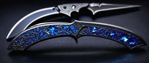 saw blade,serrated blade,lantern bat,sky hawk claw,bat,excalibur,batman,raven's feather,razor ribbon,wing blue color,belt buckle,blade,manta,hunting knife,awesome arrow,shuriken,bottle opener,head plate,manta - a,manta-a,Illustration,Abstract Fantasy,Abstract Fantasy 21