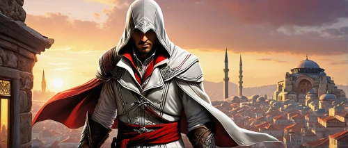 templar,assassin,hooded man,spawn,assassins,massively multiplayer online role-playing game,magistrate,crusader,background image,oryx,red cape,the wanderer,red riding hood,dodge warlock,red hood,celebration cape,cabal,action-adventure game,excalibur,sheik,Unique,3D,Modern Sculpture