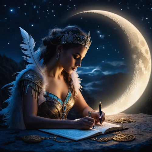 to write,learn to write,fantasy picture,writing about,writer,writing-book,fantasy art,write,writing,fairy tale character,night administrator,faerie,guestbook,mystical portrait of a girl,writing pad,moon and star background,faery,my love letter,author,binding contract,Photography,General,Fantasy