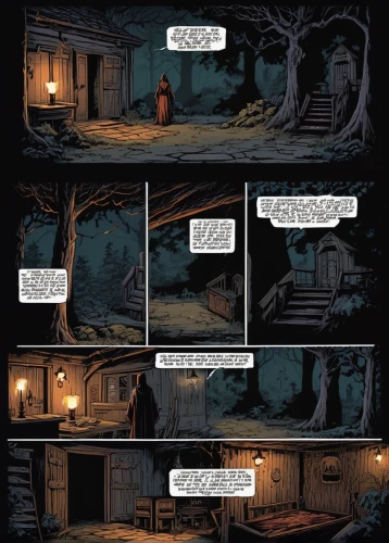 devilwood,panels,witch's house,red lantern,the haunted house,quick page,basement,backgrounds,comics,rooms,hollow way,the woods,speech balloons,new echota,lostplace,witch house,unhoused,lantern bat,homeownership,clementine,Illustration,American Style,American Style 13