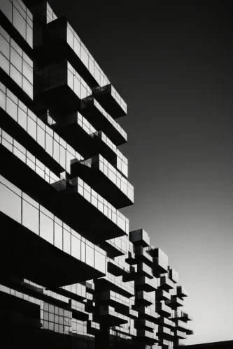 structure silhouette,brutalist architecture,kirrarchitecture,glass facade,highrise,blackandwhitephotography,apartment block,glass facades,arhitecture,forms,balconies,building block,high-rise,modern architecture,architecture,apartment blocks,urban towers,high-rise building,facade panels,building blocks