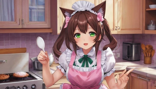cooking chocolate,cooking show,making food,cooking,cooking book cover,cooking spoon,cookery,chef,apron,food and cooking,domestic long-haired cat,miku maekawa,honmei choco,cat ears,cooking utensils,knife kitchen,kitchenknife,cooking vegetables,red cooking,girl in the kitchen,Conceptual Art,Daily,Daily 15
