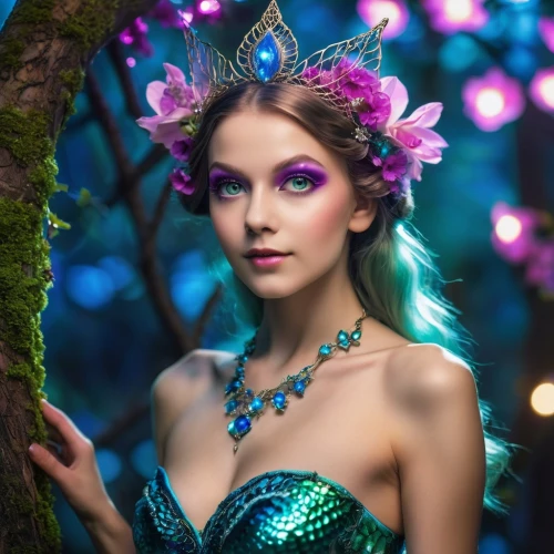 faerie,faery,fairy queen,fairy peacock,fae,fairy forest,fairy,elven flower,enchanted forest,violet head elf,fantasy portrait,the enchantress,dryad,blue enchantress,fairy world,fairy tale character,garden fairy,elven forest,fantasy picture,enchanting,Photography,General,Realistic