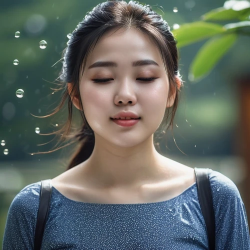 korean drama,asian girl,asian woman,korean,vietnamese woman,korea,hyperhidrosis,junshan yinzhen,songpyeon,asian,japanese woman,su yan,girl praying,miyeok guk,watering,wet girl,water mist,solar,rain shower,drop of rain,Photography,General,Realistic