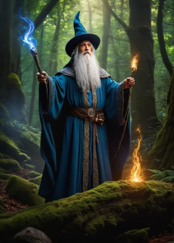 wizard,the wizard,gandalf,fantasy picture,magus,mage,wizards,lord who rings,druid,digital compositing,summoner,fantasy art,fantasy portrait,photoshop manipulation,archimandrite,magical adventure,druids,rabbi,wizardry,blue enchantress,Illustration,Paper based,Paper Based 01