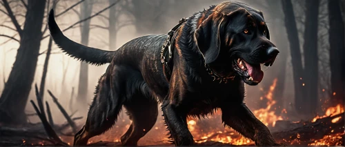 blood hound,black shepherd,posavac hound,giant schnauzer,fila brasileiro,bloodhound,transylvanian hound,carpathian shepherd dog,canis panther,serbian hound,smaland hound,rottweiler,beauceron,scent hound,american staghound,irish wolfhound,hound,bavarian mountain hound,coonhound,plott hound,Illustration,Abstract Fantasy,Abstract Fantasy 02