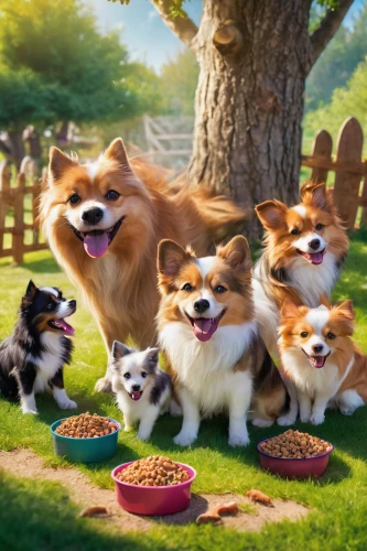 corgis,family picnic,dog cafe,family gathering,pet food,playing puppies,family reunion,family outing,dog food,small animal food,dogshow,dog supply,dog school,corgi,dog race,color dogs,dogecoin,pomeranian,scotty dogs,garden party,Illustration,Realistic Fantasy,Realistic Fantasy 02
