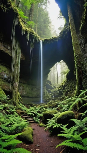 united states national park,oregon,green waterfall,fairyland canyon,natural arch,brown waterfall,fairytale forest,bridal veil fall,fairy forest,blue mountains,greenforest,vancouver island,ash falls,rain forest,green forest,national park,slowinski national park,natural park,germany forest,enchanted forest,Illustration,American Style,American Style 04