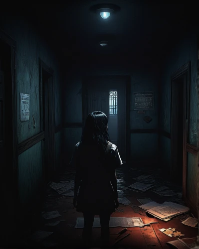 penumbra,creepy doorway,hallway,a dark room,live escape game,asylum,abandoned room,in the shadows,corridor,blind alley,basement,3d render,the morgue,adventure game,dormitory,rooms,action-adventure game,nightlight,cold room,the door,Photography,Documentary Photography,Documentary Photography 38