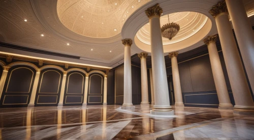 3d rendering,ballroom,lobby,art deco,circular staircase,hallway space,marble palace,entrance hall,neoclassical,hall of nations,rotunda,pillars,empty hall,hallway,luxury home interior,classical architecture,3d render,columns,neoclassic,pantheon,Photography,General,Cinematic