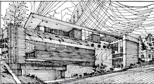 wireframe,wireframe graphics,pencils,mono-line line art,house drawing,mono line art,straw roofing,pencil lines,spider's web,panels,roof construction,comic style,arrow line art,roof panels,kirrarchitecture,spiderweb,warehouse,spider web,roofs,scribble lines,Design Sketch,Design Sketch,None