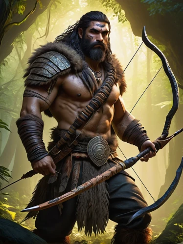 barbarian,dane axe,neanderthal,cave man,warlord,warrior east,fantasy warrior,warrior and orc,dwarf sundheim,raider,grog,massively multiplayer online role-playing game,tarzan,woodsman,male character,minotaur,druid,viking,longbow,lone warrior,Conceptual Art,Oil color,Oil Color 02