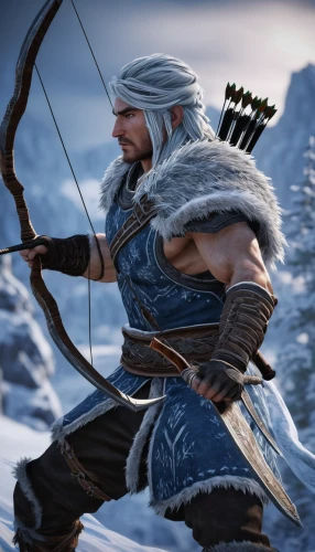 barbarian,viking,bow and arrows,witcher,norse,longbow,male elf,nordic bear,nordic christmas,vikings,bordafjordur,bow and arrow,nordic,father frost,odin,bows and arrows,nördlinger ries,raider,warrior east,dane axe,Illustration,Realistic Fantasy,Realistic Fantasy 11
