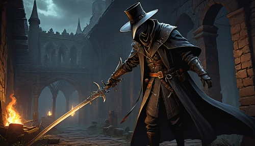 dodge warlock,undead warlock,grimm reaper,grim reaper,magistrate,dane axe,massively multiplayer online role-playing game,game illustration,mage,wizard,collectible card game,templar,candlemaker,hooded man,magus,assassins,investigator,apothecary,the collector,merchant,Illustration,Realistic Fantasy,Realistic Fantasy 34