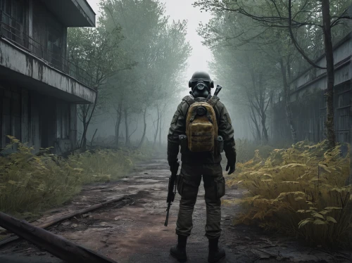 pripyat,post apocalyptic,post-apocalypse,fallout4,fallout,post-apocalyptic landscape,wander,the wanderer,game art,lost place,chernobyl,wasteland,walking in the rain,concept art,wanderer,outbreak,abandoned,lost places,backpack,girl walking away,Photography,Fashion Photography,Fashion Photography 17