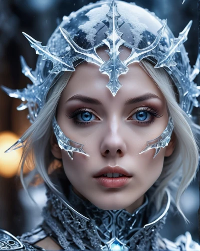 ice queen,the snow queen,ice princess,white rose snow queen,ice crystal,winterblueher,white walker,elsa,suit of the snow maiden,crystalline,ice planet,blue snowflake,eternal snow,snowflake background,frozen,frost,icemaker,ice,icicle,elven,Photography,Artistic Photography,Artistic Photography 03