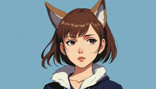 cat ears,ears,child fox,coyote,croft,long-eared,lynx,domestic short-haired cat,big ears,worried girl,fennec,canine,hoodie,red wolf,kitsune,akita,digital painting,cat mom,wolf,vicuña,Conceptual Art,Fantasy,Fantasy 07