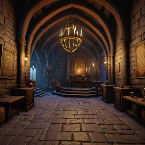 apothecary,tavern,crypt,medieval architecture,candlemaker,castle iron market,chamber,hall of the fallen,collected game assets,medieval,stalls,portcullis,crown render,wine cellar,wooden beams,dungeons,ornate room,dungeon,sanctuary,cellar,Illustration,Realistic Fantasy,Realistic Fantasy 03