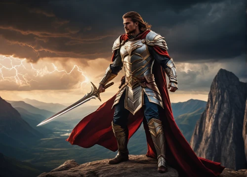 god of thunder,thor,king arthur,heroic fantasy,thorin,aaa,norse,massively multiplayer online role-playing game,biblical narrative characters,marvel of peru,king caudata,wall,digital compositing,patriot,celebration cape,templar,loki,cleanup,full hd wallpaper,odin,Photography,General,Cinematic
